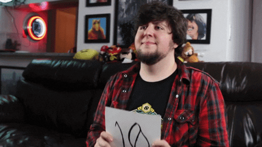 Jontron Holding A Number Ten GIF