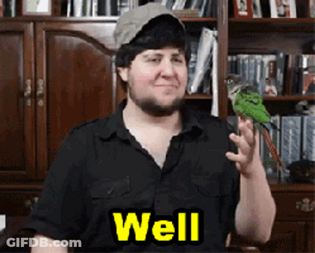 Jontron Holding His Pet Parrot GIF