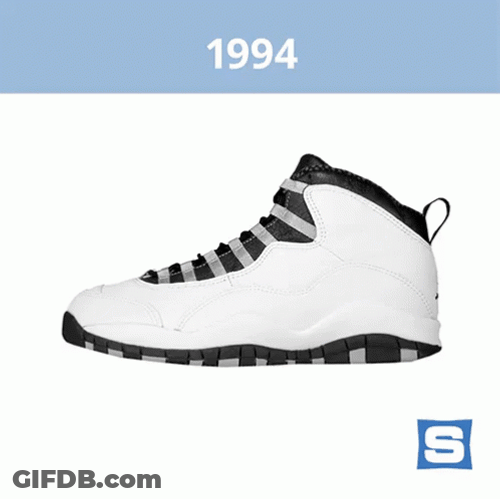 Jordan 4 1994 White And Black GIF