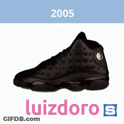 Jordan 4 2005 Black Luizdoro GIF