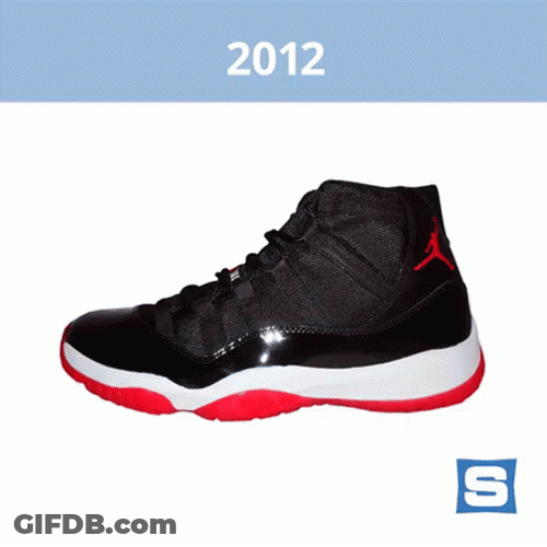 Jordan 4 2012 Black And Red GIF
