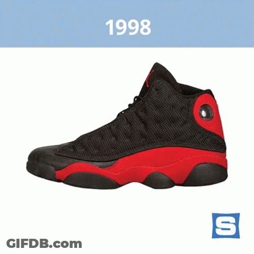 Jordan 4 Black And Red Combination GIF