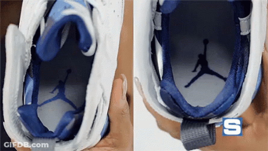Jordan 4 Fake And Original GIF