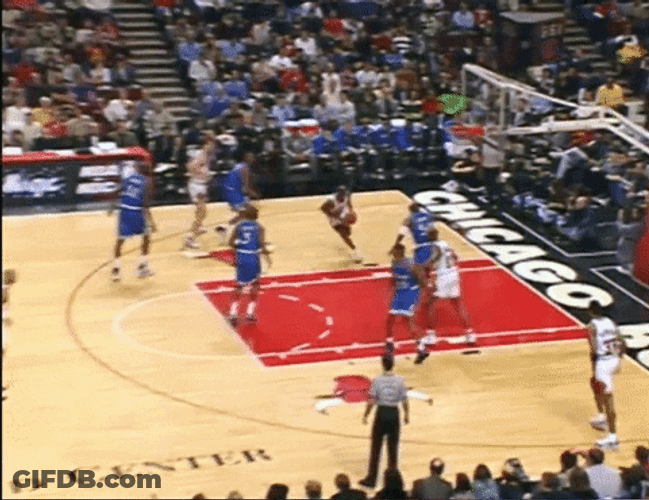 Jordan Bulls Dunk NBA 90S GIF