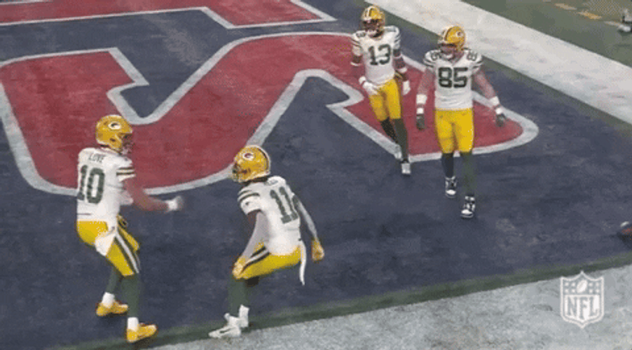 Jordan Love Body Bump GIF
