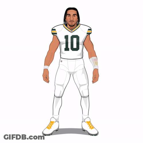 Jordan Love Green Bay Packers Number 10 GIF