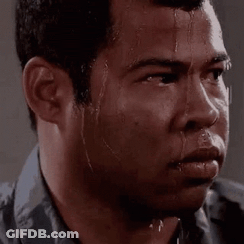 Jordan Peele Stunned Terrified Shower GIF