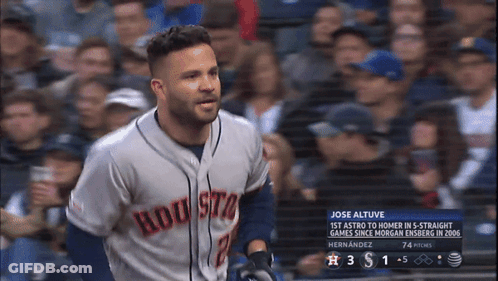 Jose Altuve Is The First Astro To Homer In 5 Straight Games Since Morgan Ensberg GIF
