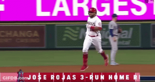 Jose Rojas Running To First Base GIF