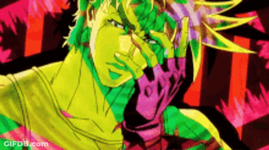 Joseph Joestar Colorful Neon Art GIF
