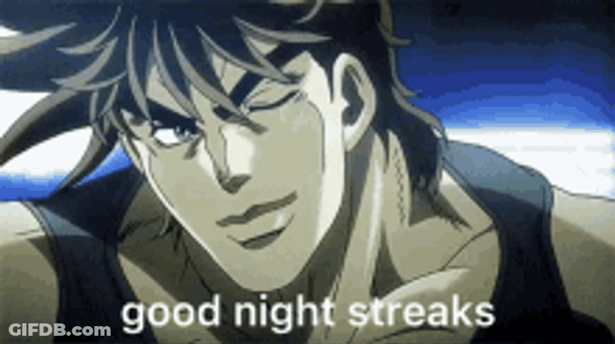 Joseph Joestar Good Night Streaks GIF