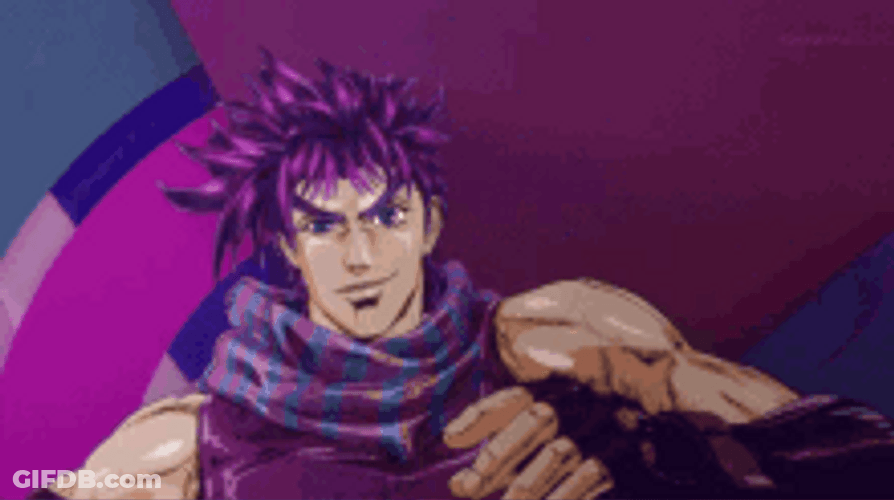 Joseph Joestar In Purple GIF