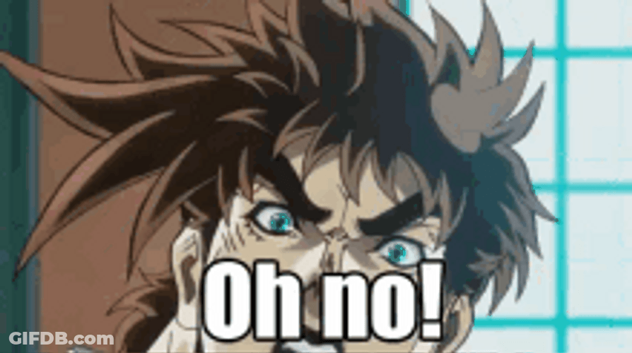 Joseph Joestar Screaming Oh No GIF