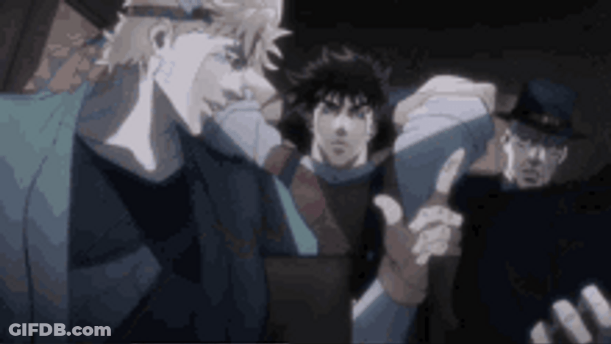 Joseph Joestar Thinking Hard GIF