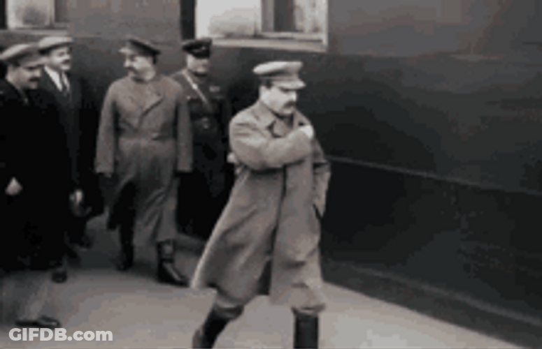 Joseph Stalin Chairman Soviet Union Council Walking GIF