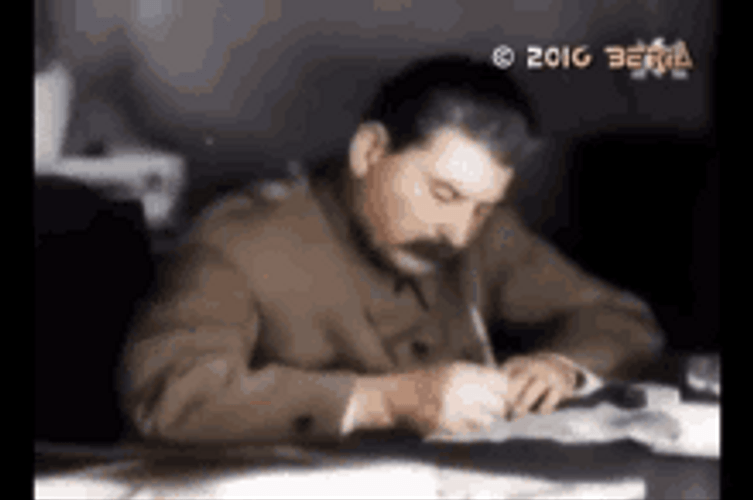 Joseph Stalin Political Leader Signing Contract GIF