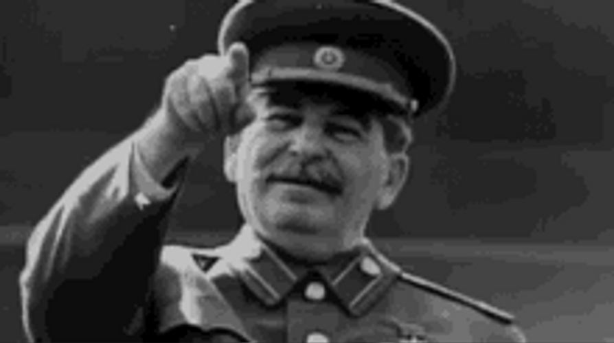 Joseph Stalin Smiling Pointing Finger GIF