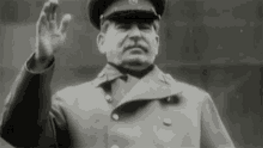 Joseph Stalin Soviet Leader Waving Hello GIF