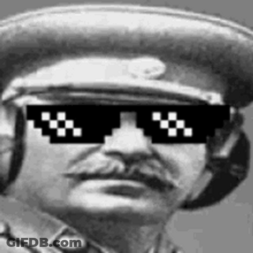 Joseph Stalin Sunglasses Deal With It Dance GIF