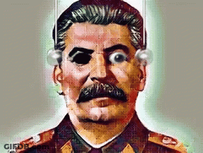 Joseph Stalin Ticking Clock Eyes GIF