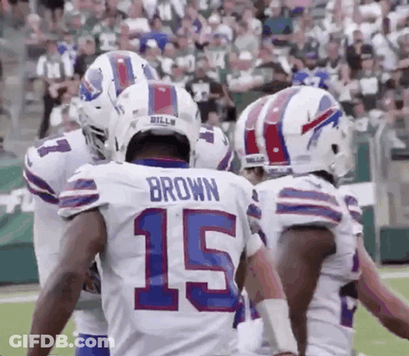 Josh Allen And Teammate Brown GIF