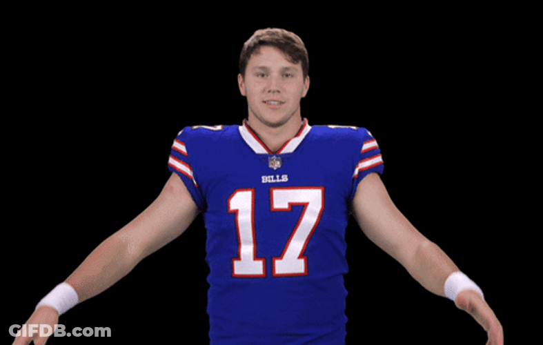 Josh Allen Raising His Arms GIF