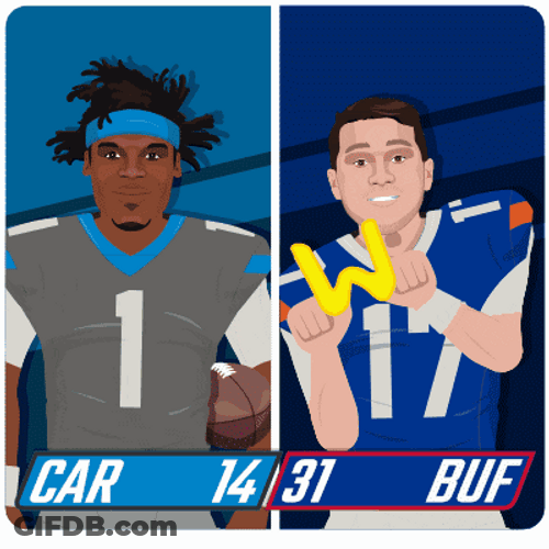 Josh Allen With Cam Newton GIF