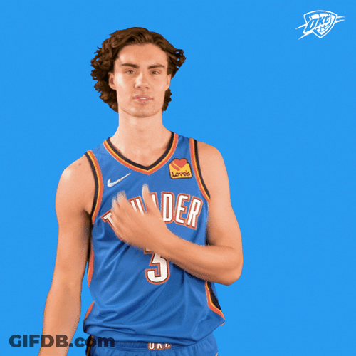 Josh Giddy OKC Shoulder Brush GIF