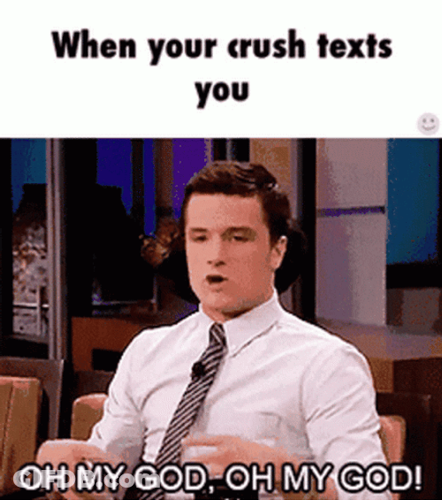 Josh Hutcherson Receives Texts On His Crush GIF