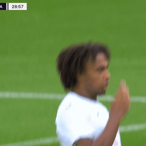 Joshua Zirkzee Sign Of Cross Before Game GIF