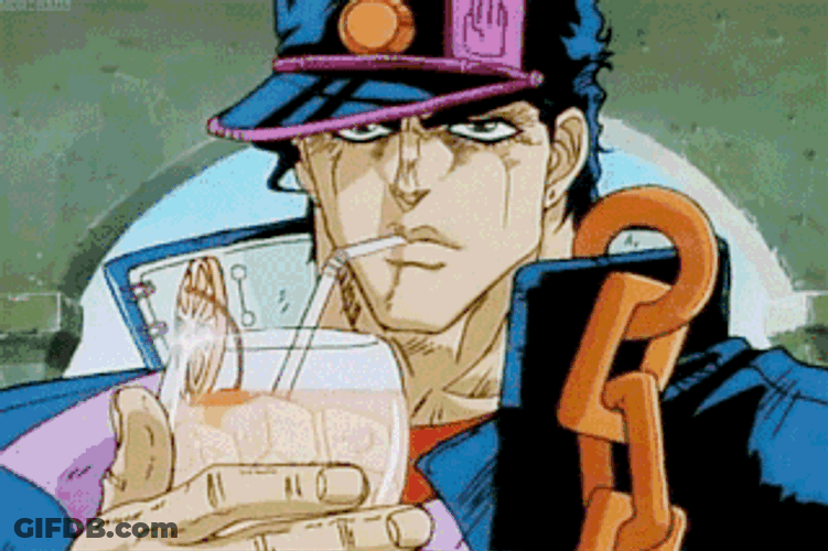 Jotaro Kujo Sipping Cocktail GIF