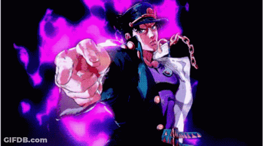Jotaro Kujo Star Platinum Stardust Opening GIF
