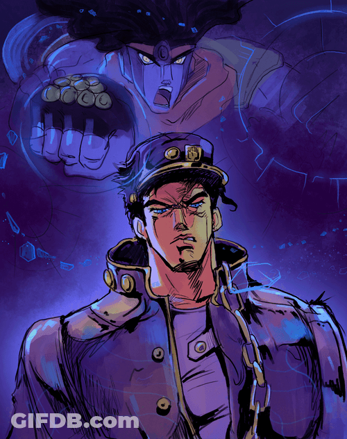 Jotaro Star Platinum Endless Punch GIF