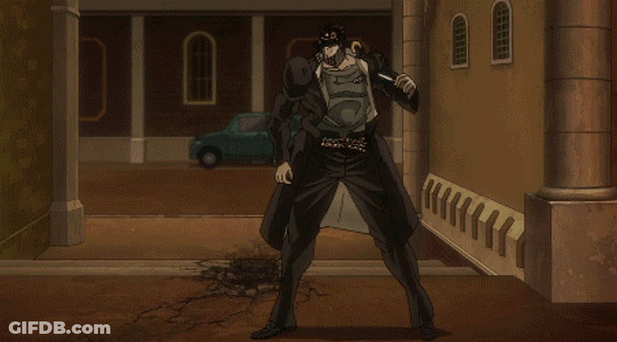 Jotaro Star Platinum Knife Throw GIF