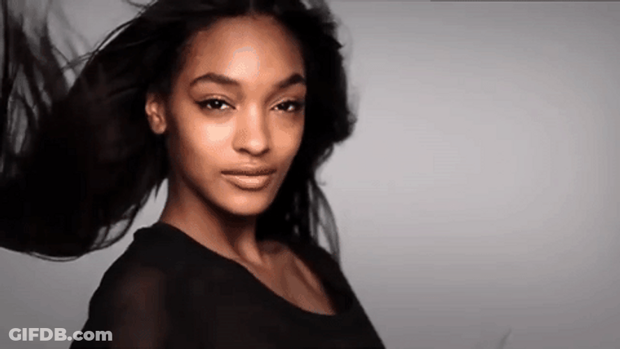 Jourdan Dunn Blowing Hair GIF