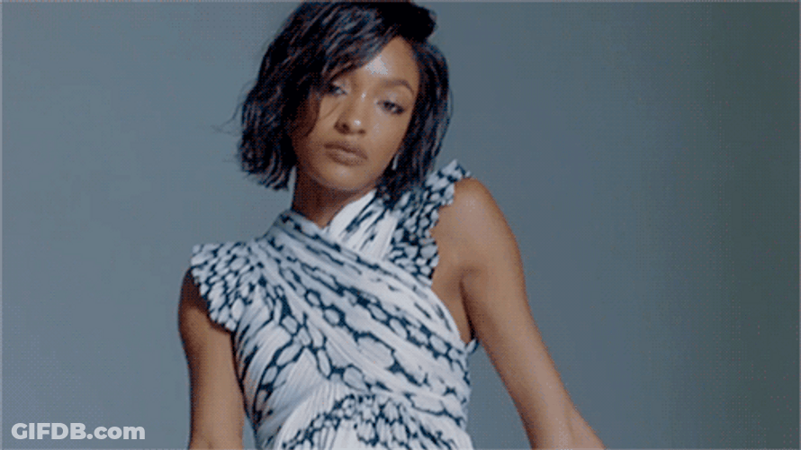 Jourdan Dunn Crisscross Dress GIF