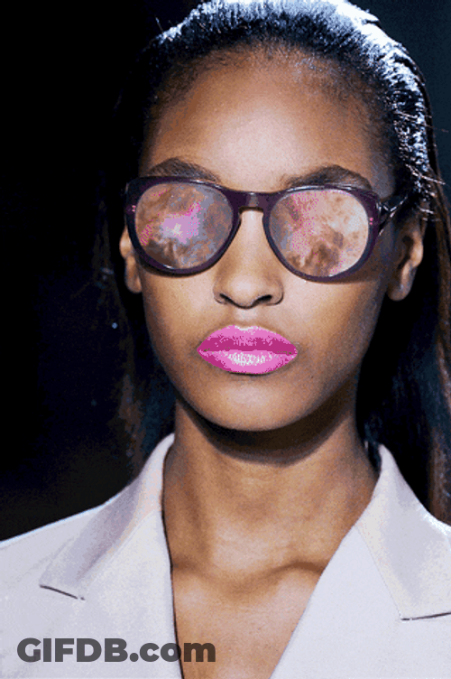 Jourdan Dunn Galaxy Glasses GIF