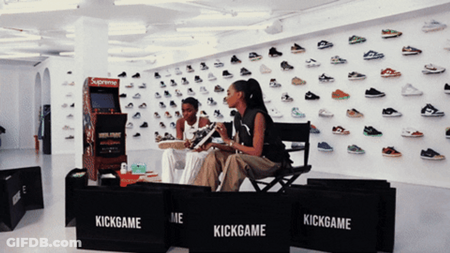 Jourdan Dunn Kick Game GIF