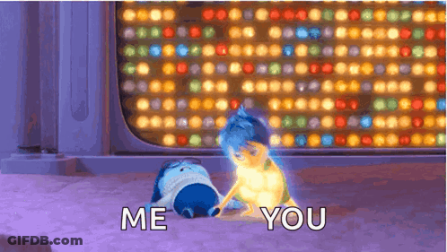 Joy And Sadness From Inside Out GIF