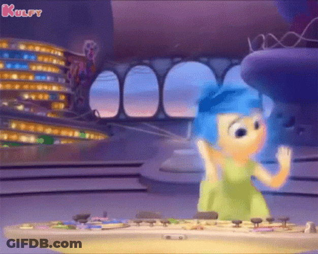 Joy Inside Out Dancing Robotic GIF