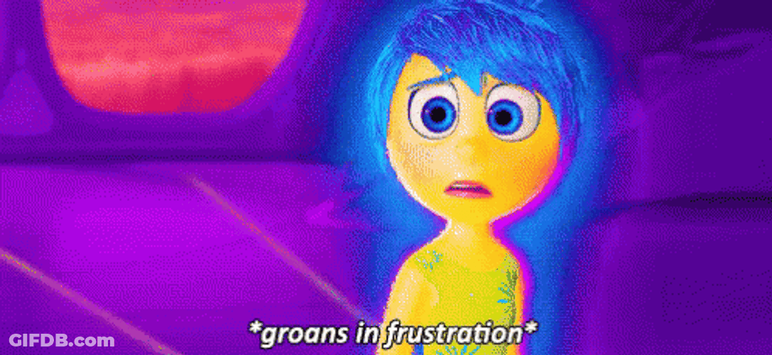 Joy Inside Out Groans In Frustration GIF