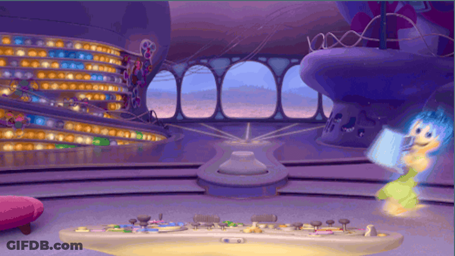 Joy Inside Out Playing An Instrument GIF