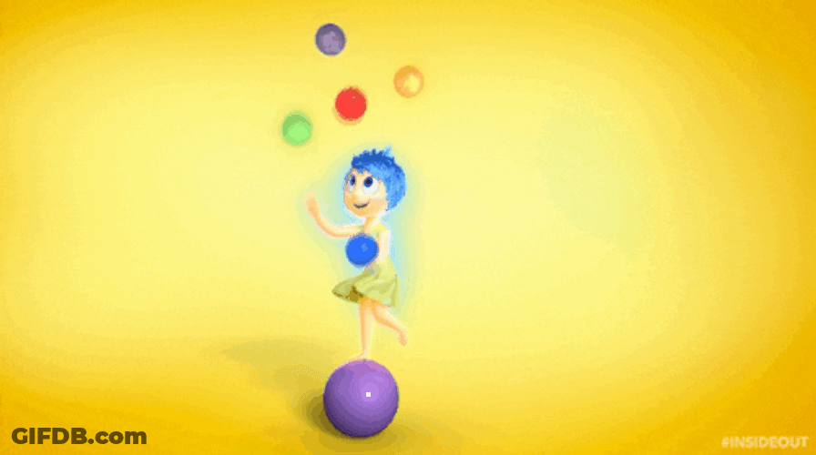 Joy Inside Out Playing With Memories GIF
