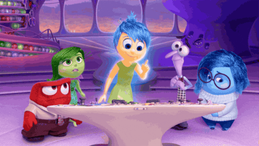 Joy Inside Out Pressing A Button GIF