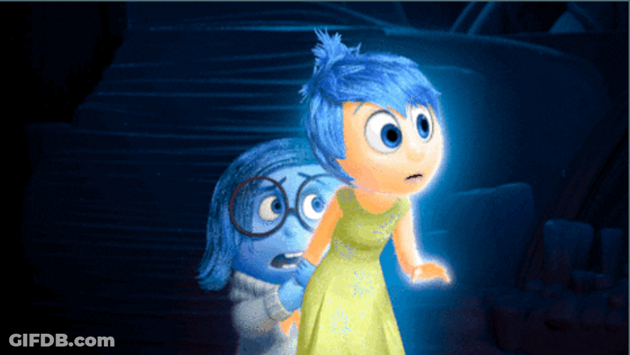 Joy Inside Out Scared With Sadness GIF