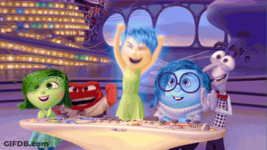 Joy Inside Out Walking With The Gang GIF