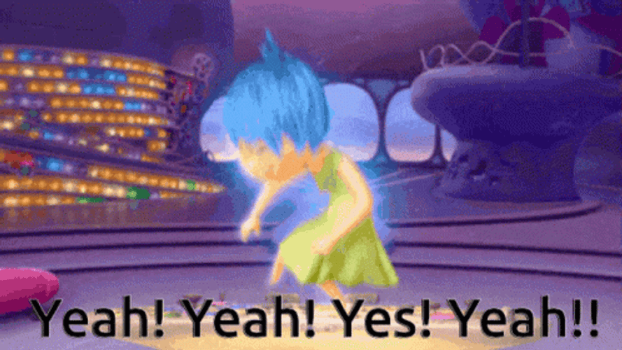 Joy Inside Out Yeah Yes GIF
