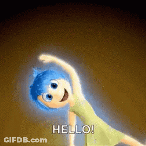 Joy Of Inside Out Wave Hello GIF