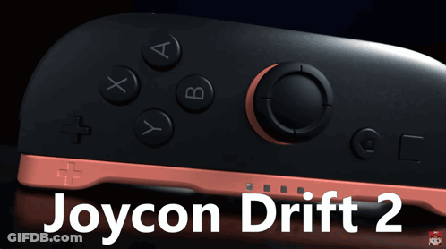 Joycon Drift 2 Controller Next To Nintendo Switch GIF