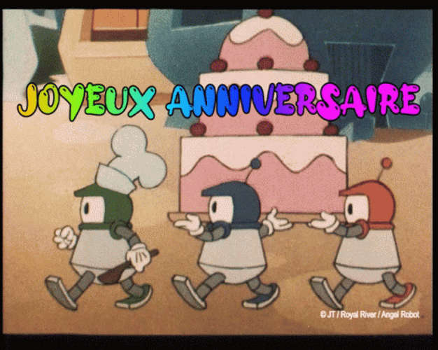 Joyeux Anniversaire Royal River Angel Robot GIF